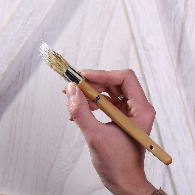Mr. Pen- Chalk Paint Brush, 0.7 inch, Wax Brush, Round Paint Brush, Wood 