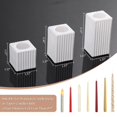 thumbnail image 2 of Portavelas LETINE de cristal blanco con rayas verticales (12 unidades), 2 of 6