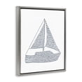 thumbnail image 4 of Stupell Industries Minimal Boat on White Coastal Painting Gray Floater Framed Canvas Art Print Wall Art, 17 x 21, 4 of 10
