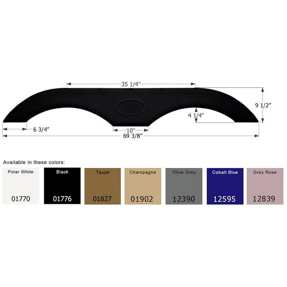 Icon 12595 Tandem Axle Fender Skirt FS1770 for Keystone - Cobalt Blue