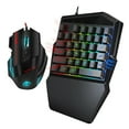 thumbnail image 4 of Juego de PC Gamer, HXSJ J50 Juego de teclado y mouse para juegos de una mano Accesorio para juegos de computadora Diseñado meticulosamente, 4 of 12