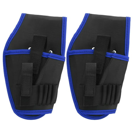 

Drill Holster Portable Waterproof Electric Drill Tool Belt Bag Tool Holster Good Wear Resistance 2Pcs For Drill Bits For Tools Blue Edge