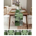 thumbnail image 3 of nqOlkjepod Green Ombre Table Runner 72 Inches Long Farmhouse Dress Scarves, Farmhouse Abstract Mottled Texture Art Dining Tablerunner for Coffee Table/Kitchen Island/Party Décor, 18" x 72", 3 of 8