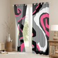 thumbnail image 3 of Feelyou Abstract Curtains Pack of 2 (42x84 Each), Grey Pink Stripes Curtains Blackout, 3 of 6