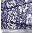 thumbnail image 2 of Soimoi Modal Satin Fabric Check & Damask Patchwork Print Fabric by the Yard 42 Inch Wide, 2 of 3