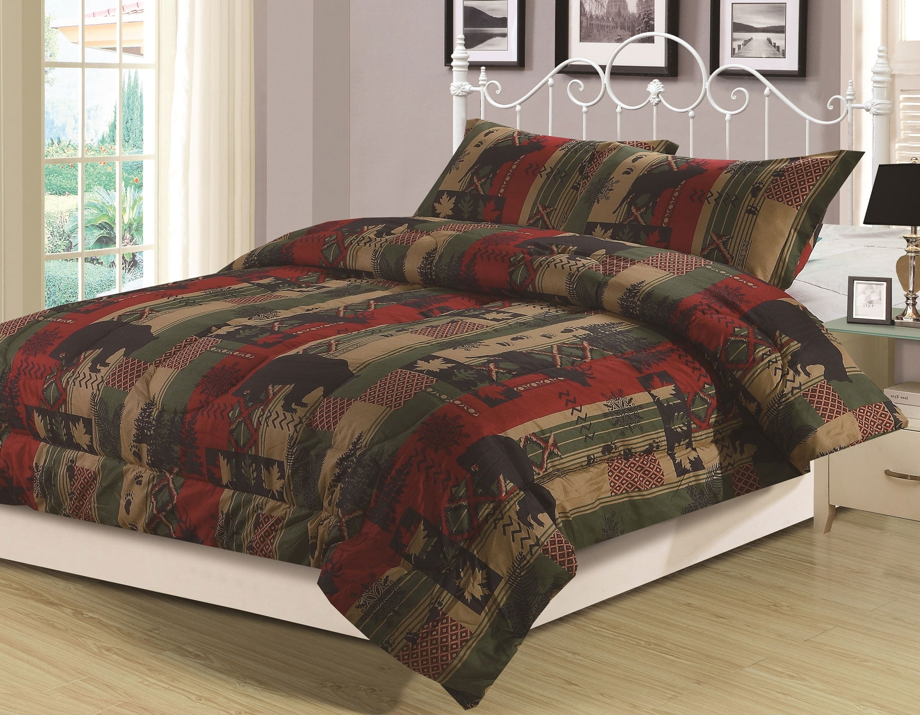 Rustic Southwest King Comforter 3 Piece, King Size Lodge Bedding