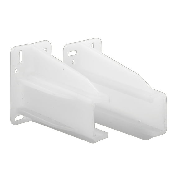 Drawer Track Back Plate, 5/16 in. x 7/8 in., Plastic, White (1-pair)