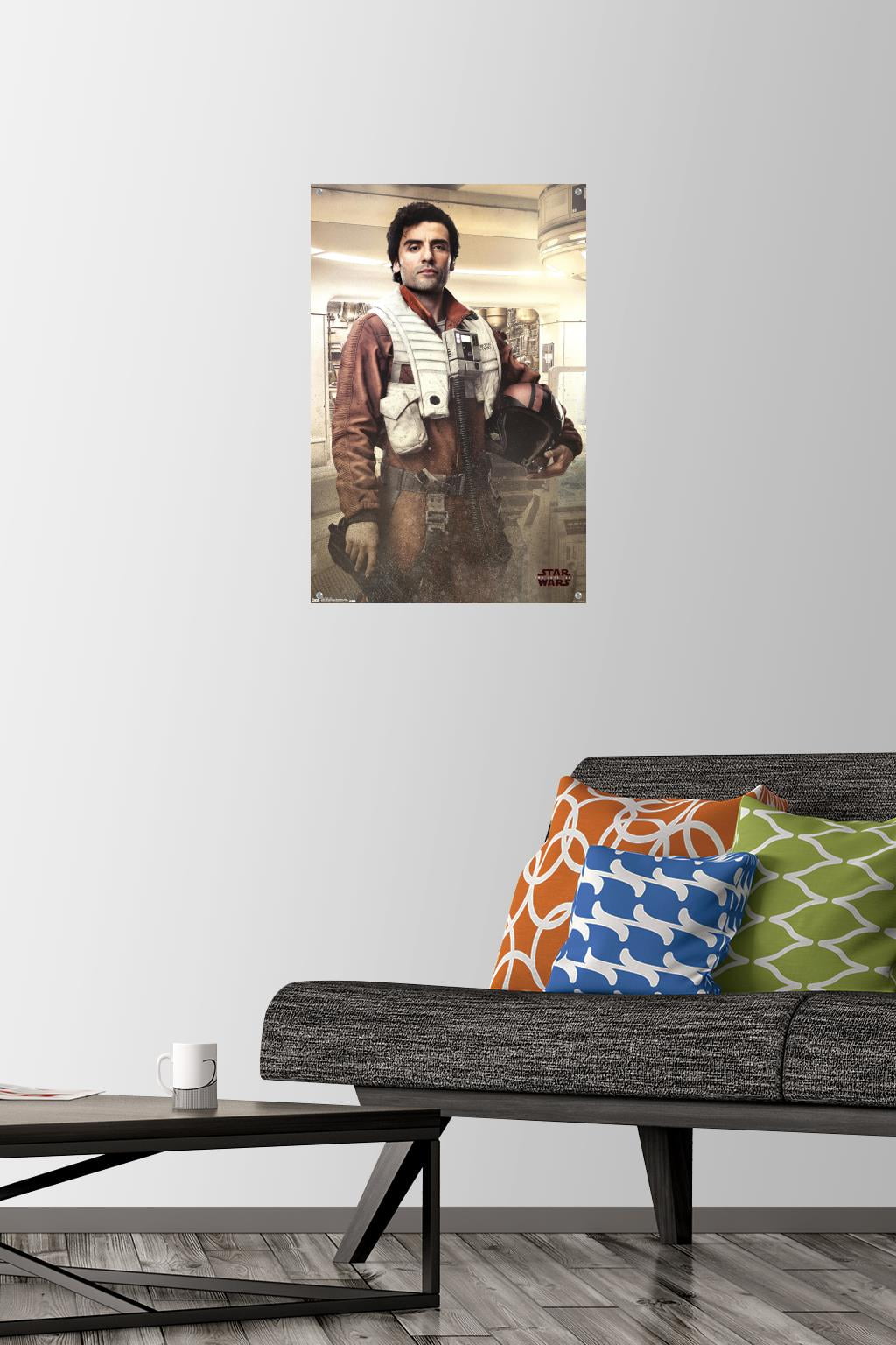 Star Wars: The Last Jedi - Poe Wall Poster with Push Pins, 14.725" x 22.375"