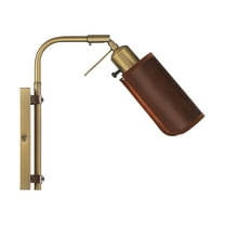 Trade Winds Otis 1-Light Adjustable Wall Sconce in Natural Brass