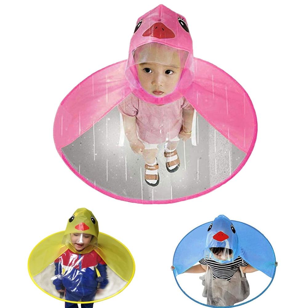 Manunclaims Kids Raincoat, Foldable Toddler Duck Raincoat and Umbrella