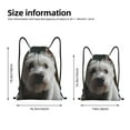 thumbnail image 4 of Kdxio Dog Wrapped in Towel 1 Print Drawstring Backpack Bag,Waterproof Draw String Back Sack, Gym Drawstring Bags Swim Bag For Unisex, 4 of 9