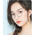 thumbnail image 5 of Gafas planas de metal con luz azul antideslumbrante para hombres y mujeres, gafas universales con montura redonda, se pueden equipar con miopía, 5 of 5