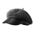 thumbnail image 3 of Yuanlong Womens Beret Hat Vintage Plush Warm Newsboy Cap Curved Brim Fall Winter Windproof Elegant Casual Street Headwear, 3 of 8