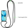 thumbnail image 3 of Crossbody Case for iPhone 13/14 with Lanyard Strap Protective Case Adjustable Neck Rope Liquid Silicone Soft Cover for iPhone 13/14 6.1 Inch,Black, 3 of 11