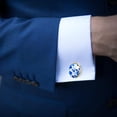 thumbnail image 4 of Flag of Israel Elegant Men's Cufflinks Set, for Formal Attire, Crafted with Durable Stainless Steel, Ideal for Business Meetings and Special Occasions, 4 of 6