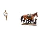 thumbnail image 1 of Figura de resina de una niña con un caballo. Escultura de arte abstracto para escritorio, decoración del hogar o para amantes de los animales., 1 of 8