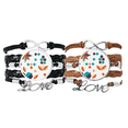 thumbnail image 1 of Flor planta pintura pixel Pulsera pareja de cuerdas de cuero Unbranded M, 1 of 3