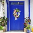 thumbnail image 6 of CoreLiving Easter Door Wreath Bunny Rabbit Egg Spring Wreath for Front Door Decoration Artificial Flowers Easter Porch Decor Garland Outdoor Home Decor, 6 of 8