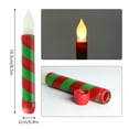 thumbnail image 4 of NANMELX Flameless Tapers Striped Candle Flickering Battery Operated Led Warm Wick Light Window Candle Christmas Home Decor, 4 of 11