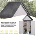 thumbnail image 2 of Aivituvin Store Weather-Resistant Metal Frame Storage Shed with Adjustable Shelves, Off-White, 2 of 6