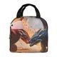 thumbnail image 1 of Fotbe Lava Dragon Bolsa Térmica con Estampado y Forro de Aluminio Grueso Bolsa de Almuerzo con Bolsillo Frontal para Hombres y Mujeres, Ideal para Trabajo, Escuela, 1 of 8