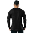 thumbnail image 3 of 100%Cotton Shirts for Men Summer Solid Color V Neck Long Sleeve Shirt Fitness Thin Breathable Button Lightweight Sports Shirts Athletic Lounge Wear, 3 of 5