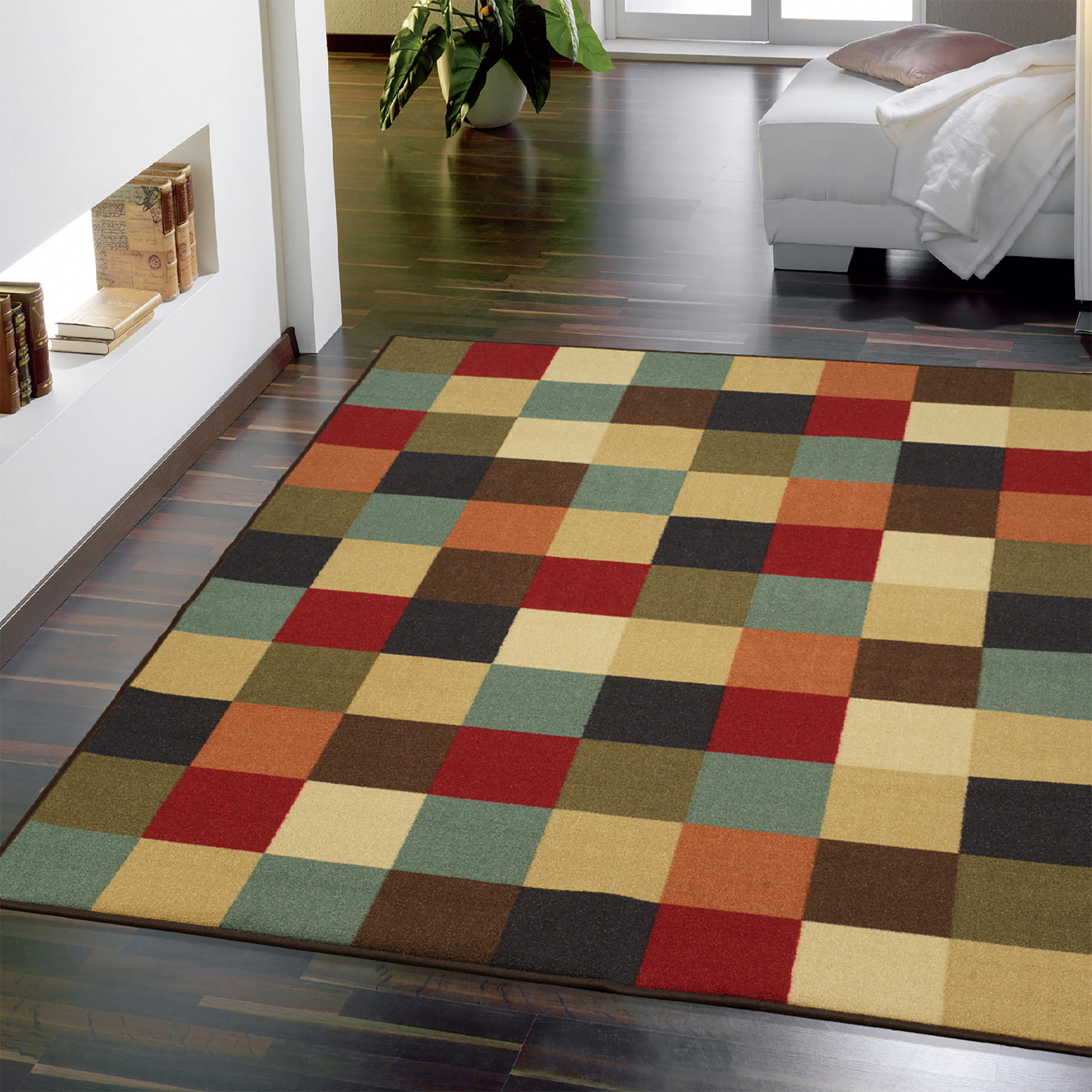 Non-Slip Base Modern Patterned Stylish Living Room Carpet.