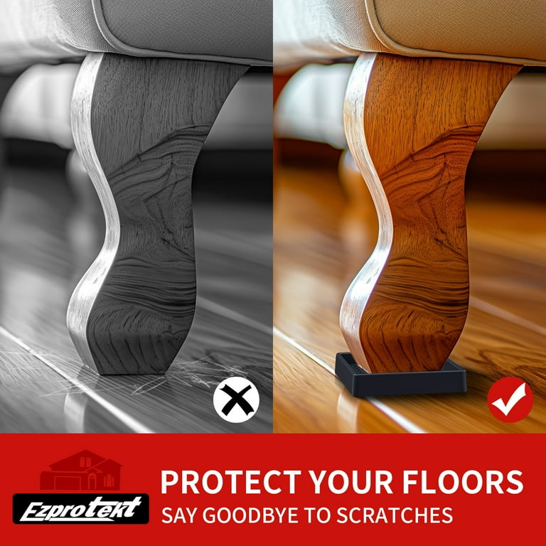 Furniture Sliders For Hardwood Floors 8-Pack Rubber Inch