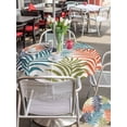 thumbnail image 5 of Outdoor Tablecloth with Umbrella Hole for Patio/Picnic/Party/Camping, Orange Green Blue Palm Leaves Waterproof Table Cloth Round Cover Washable, Summer Botanical Tropical Leaf (Dia 60"), 5 of 9