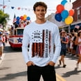 thumbnail image 2 of Men’s 250 Years Patriotic Long Sleeve T-Shirt, 1776-2026 American Flag Graphic Tee For Daily Wear And Workout Activities, 2 of 4