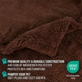 thumbnail image 5 of PetAmi Fluffy Waterproof Dog Blanket for Bed Large Dogs, Soft Warm Pet Sherpa Throw Pee Proof Couch Cover, Reversible Cat Blanket Sofa Crate Kennel Protector, Washable Mat Queen (Brown, 90x90), 5 of 10