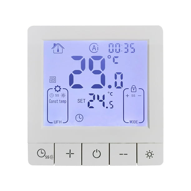 Termostato inteligente para el hogar Control de temperatura programable protección IP20 termostato Digital de encendido/apagado temporizado 24H para