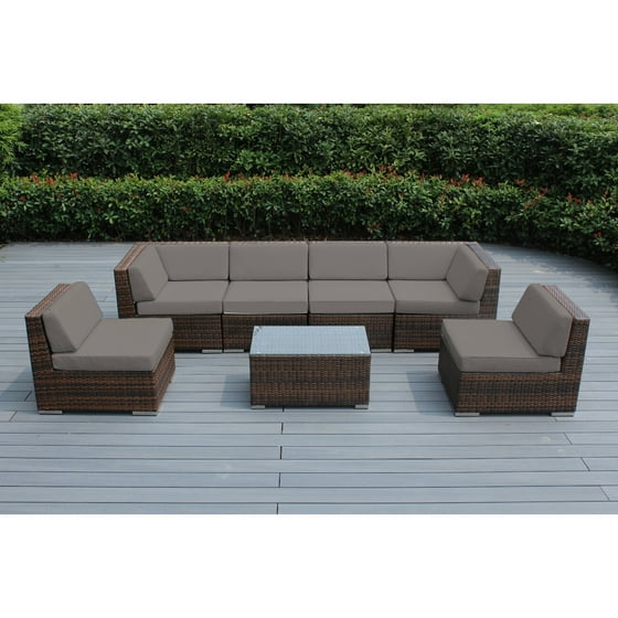 Ohana 7 Piece Outdoor Patio Furniture Ideas Ohana 7 Piece Outdoor Wicker Patio Furniture Sectional Conversation