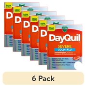 (6 pack) Vicks DayQuil SEVERE Cold & Flu, LiquiCap Medicine, 24 Count