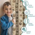thumbnail image 3 of Blackout Kids Curtains,Brown Dog Paw Footprint Bone Childrens Insulated Curtains Set Of 2,Bedroom Essentials,Toddler Room Decor 42"x84"(106x213cm), 3 of 4