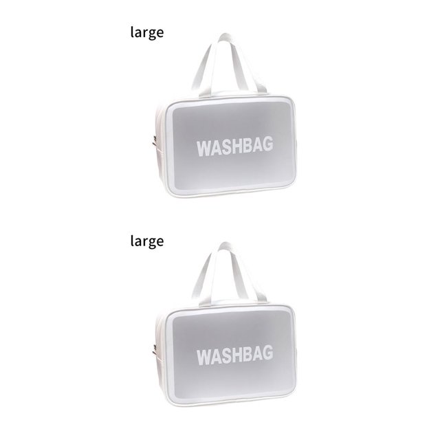 Bewildely S/M/L 3 tamaños señoras de gran capacidad Pu esmerilado impermeable bolsa de cosméticos conveniente bolsa de almacenamiento de Type5 NO5