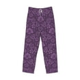 thumbnail image 4 of Balery Men'S Retro Florals Purple Pants,Sleepwear Pants,Pajama Pants,Pj Bottoms Drawstring And Pockets-Small, 4 of 9