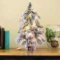 thumbnail image 6 of Snow Flocked Mini Christmas Tree with Lights Artificial Tabletop Small Christmas Tree with DIY Decorations for Indoor Outdoor Home Wedding Party Christmas Holiday Decor, 6 of 6