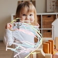 thumbnail image 2 of MasteelfCA 2Pcs Children Ribbon Circle Colorful Kids Streamer Kids Rainbow Ribbon Toy Early Educational Toy, 2 of 8