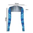 thumbnail image 2 of Paquete de 2 boleros con protección UV para mujer, bufandas protectoras del sol, calentadores de brazos, bufandas refrescantes de seda helada, calentadores de brazos con orificios para los, 2 of 5