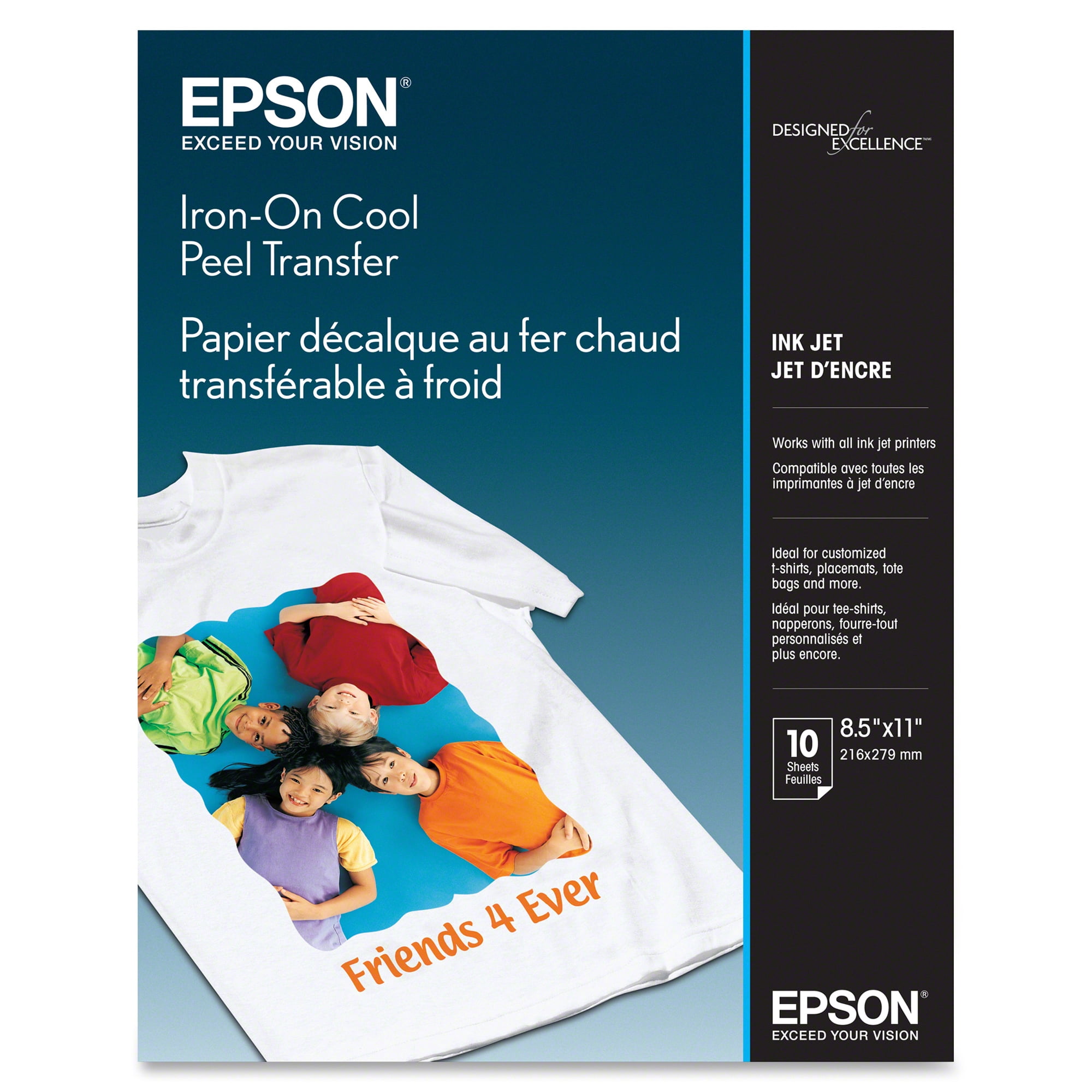 Epson iron-on transfer 10 shts 8.5 x 11