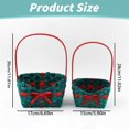thumbnail image 3 of THLKIF Christmas Baskets for Gifts Empty Handmade Woven Gift Basket with Wooden Handle, Small Storage Container for Xmas Holiday Party Organizing Fruit Candy, 3 of 7