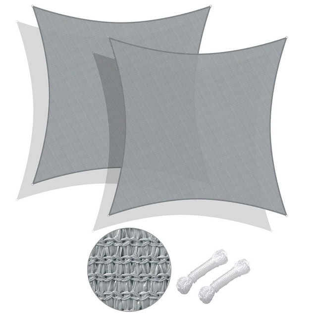 Yescom 16x16 ' 95% UV Block Square Sun Shade Sail Outdoor Patio Pool Cover Net 2Pack
