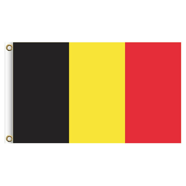 3x2ft Belgium Flag - Bright Colors And UV Fading - Canvas Head And Double  Stitching - Belgium Flag Polyester with Brass Clasp 3X2ft 