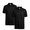 Black, variant on Men's 2‑Pack Short Sleeve Polo Shirts, Breathable Cotton Golf Polos, 4XL, Casual Daily Wear