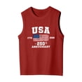 thumbnail image 3 of Boys Girls American Flag Shirt 250th Anniversary USA Tank 4th of July T Shirts USA Sleeveless Tops Summer Casual Cute Sleeveless Crewneck Graphic T Shirt (Red1,3-4 Years), 3 of 3