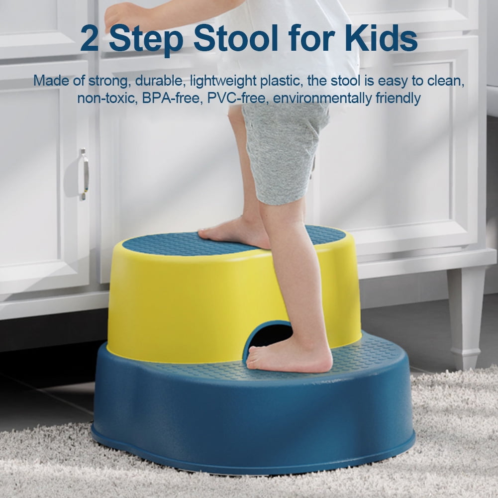 2 Step Stool for Kids Stackable Toddler Slip Resistant Safety Step
