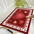 thumbnail image 5 of Nmdmisc Valentine's Day Doormat Bathroom Rugs Valentines Day Red Heart Shaped and Love Lips Non Slip Ultra Absorbent Mat for Outdoor Indoor Entrance Floor Mat Kitchen Home Decor 24x16 Inch, 5 of 7