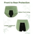 thumbnail image 6 of INNERSY Womens Plus Size Period Underwear - High Waist Rayon from Bamboo 3-Pack, 50ml Heavy Flow(3XL,Green Mix), 6 of 11