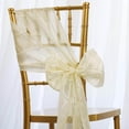 thumbnail image 6 of Efavormart 5pc x Ivory Pintuck Chair Sash for Wedding Events Banquet Decor Chair Bow Sash Party Decoration Supplies, 6 of 6